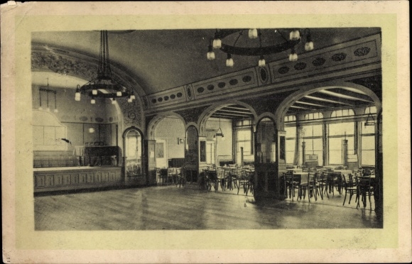 Ak Hamburg Eimsbüttel Schnelsen, Gasthof zur Friedenseiche, Innenansicht