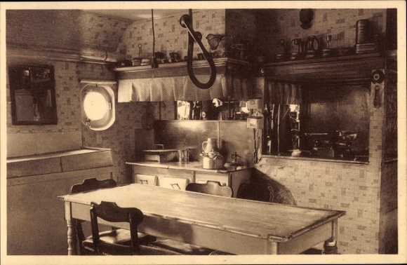 Ak Passagierschiff La Vagabonde, Küche