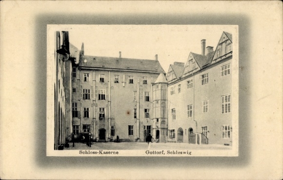 Präge Passepartout Ak Schleswig an der Schlei, Schloss Gottorf, Kaserne
