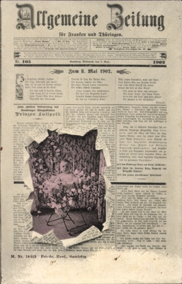 Zeitungs Ak Bamberg in Oberfranken, Prinz Luitpold