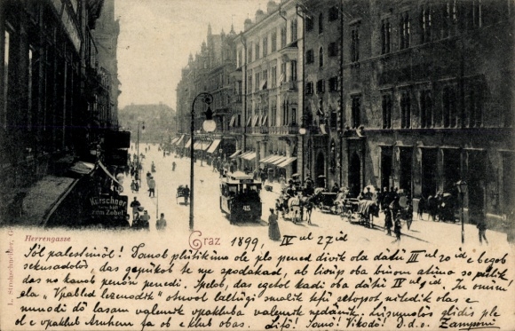 Ak Graz Steiermark, Herrengasse