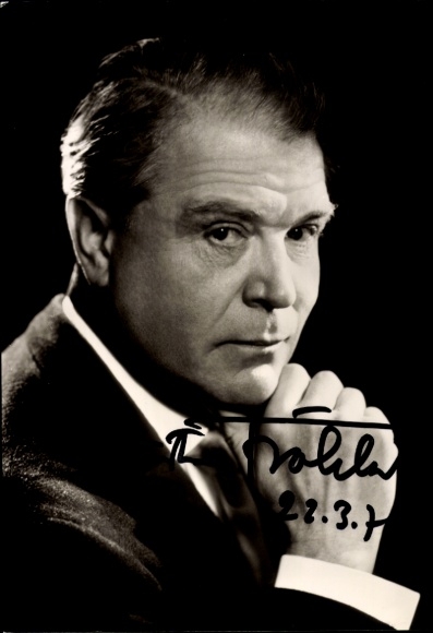 Foto Schauspieler Gustav Fröhlich, Portrait, Autogramm