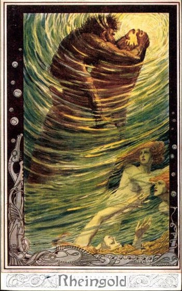 6 Künstler AK im Umschlag von Franz Stassen, Wagner Opern, Collection Moderner Meister