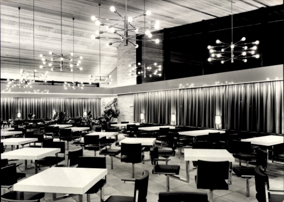 Ak Großburgwedel Burgwedel Niedersachsen, Autobahnrasthaus Allertal-Ostseite, Inneres