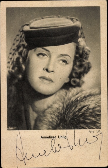 Ak Schauspielerin Anneliese Uhlig, Portrait