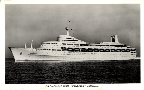 Foto Ak Steamer Canberra, Dampfschiff, P&O