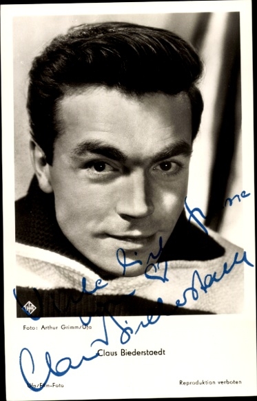 Ak Schauspieler Claus Biederstaedt, Portrait, Autogramm