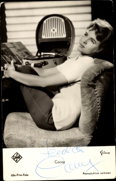 Ak Schauspielerin und Sängerin Conny Froboess, Portrait, Autogramm, Radio