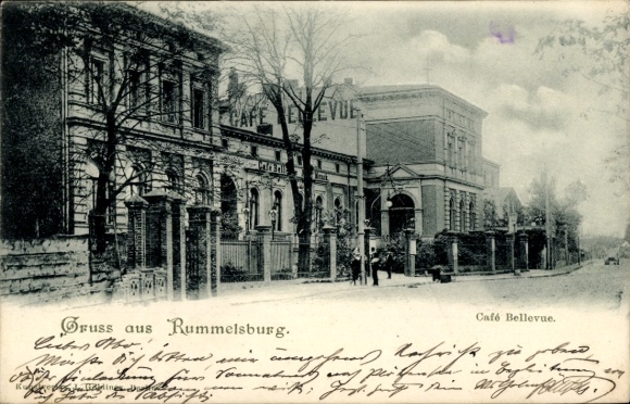 Ak Berlin Lichtenberg Rummelsburg, Café Bellevue