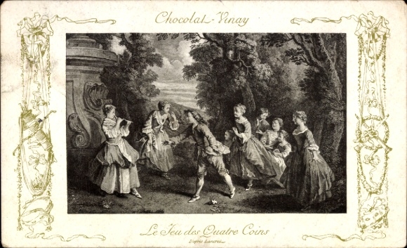 Künstler Ak Chocolat Vinay, Reklame, Le Jeu des Quatre Coins