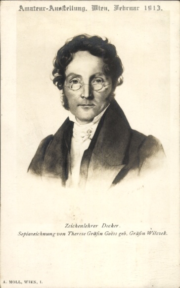 Künstler Ak Gräfin Goess, T.,Wien, Amateurausstellung 1913, Zeichenlehrer Decker