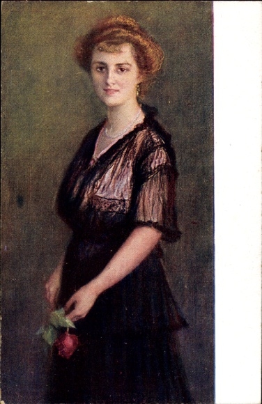 Künstler Ak Illésné, Edvi, Rose