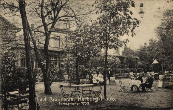 Ak Hamburg Harburg Haake, Hotel Brunnental