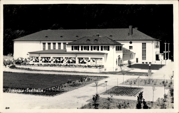 Foto Ak Ilmenau im Ilm Kreis Thüringen, Blick auf die Festhalle