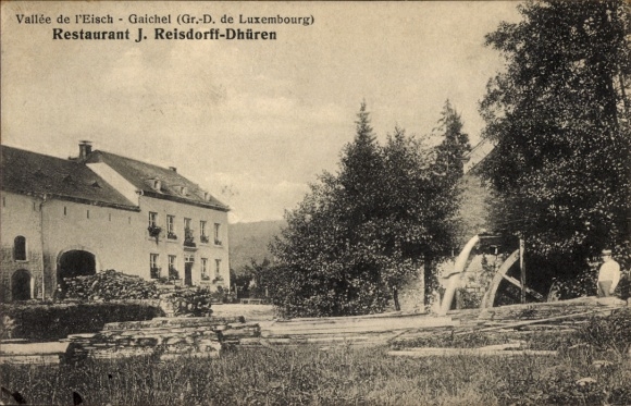 Ak Gaichel Luxemburg, Restaurant J. Reisdorff-Dhüren