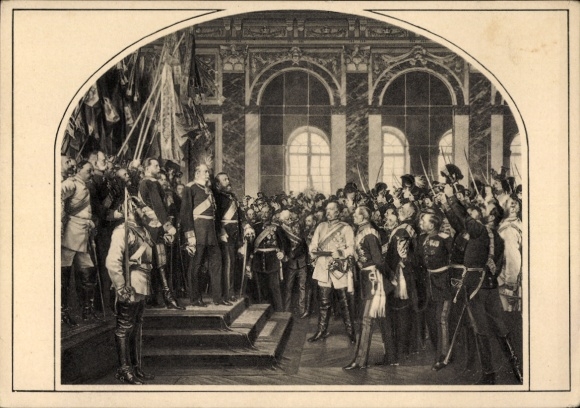Künstler Ak v. Werner, Anton, Die Proklamierung des deutschen Kaiserreiches, Versailles