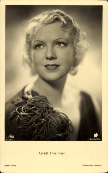 Foto Ak Schauspielerin Gretl Theimer, Portrait