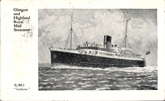 Ak Glasgow and Highland Royal Mail Steamers, Dampfschiff Lochearn