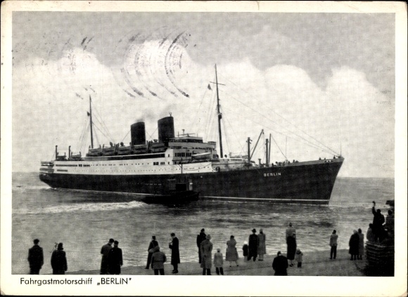 Ak Fahrgastmotorschiff Berlin, Norddeutscher Lloyd Bremen