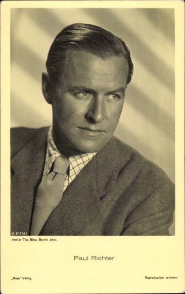 Ak Schauspieler Paul Richter, Portrait