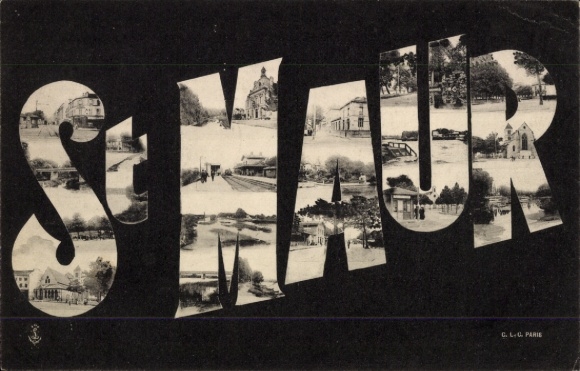 Buchstaben Ak Saint Maur des Fossés Val de Marne, Teilansichten