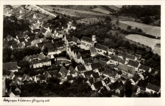 Ak Ditzingen in Württemberg, Fliegeraufnahme