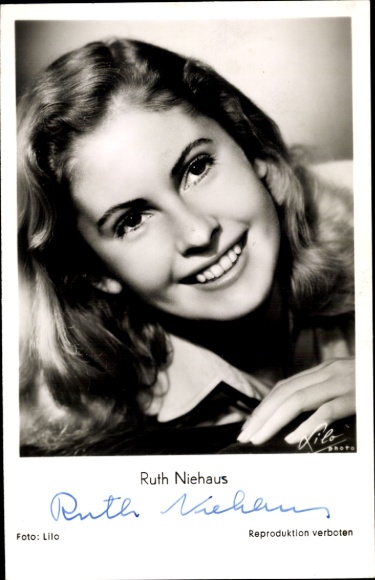Ak Schauspielerin Ruth Niehaus, Portrait, Autogramm