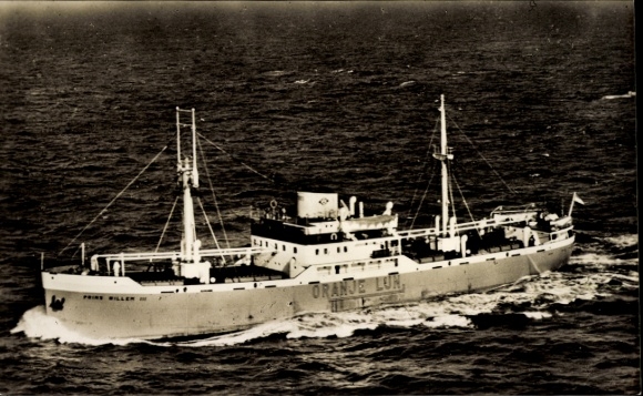 Ak Frachtschiff MS Prins Willem III in voller Fahrt, Oranje Lijn