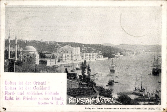 Ak Konstantinopel Istanbul Türkei, Teilansicht der Stadt, Küste, Hafen