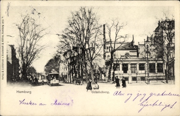 Ak Hamburg Eimsbüttel Harvestehude, Grindelberg, Straßenbahn