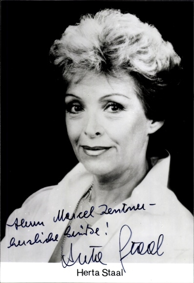 Ak Schauspielerin Herta Staal, Portrait, Autogramm