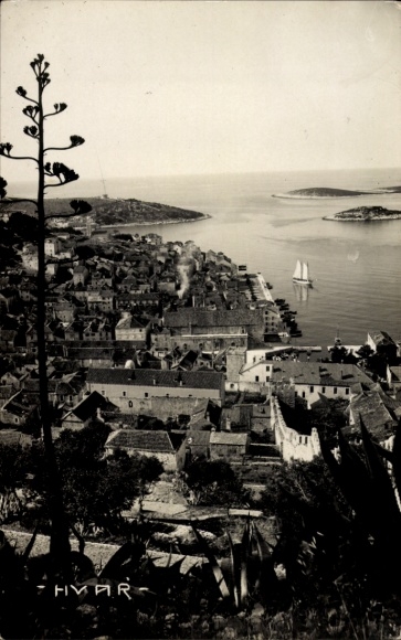 Ak Hvar Kroatien, Gesamtansicht