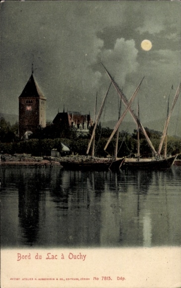Ak Ouchy Lausanne Kanton Waadt, Seeufer