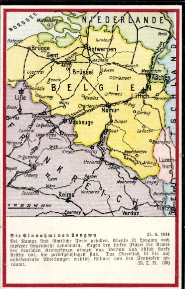 Landkarten Ak Westlicher Kriegsschauplatz, Siege des deutschen Westheeres, Belgien, Frankreich, 1.WK