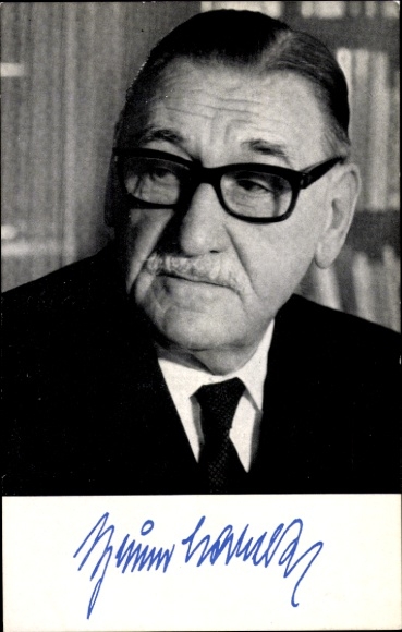 Foto Politiker Bruno Marek, Mitglied des Bundesrates SPÖ, Autogramm