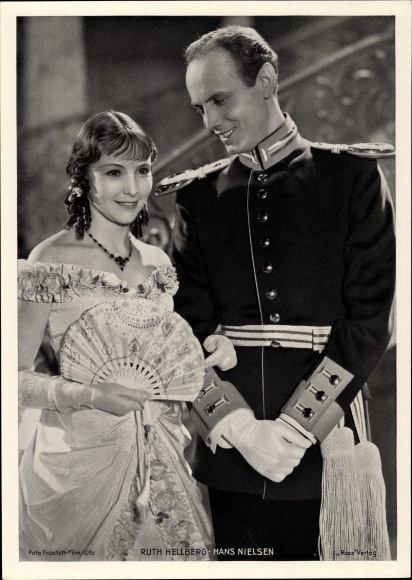 Foto Schauspielerin Ruth Hellberg, Schauspieler Hans Nielsen, Filmszene