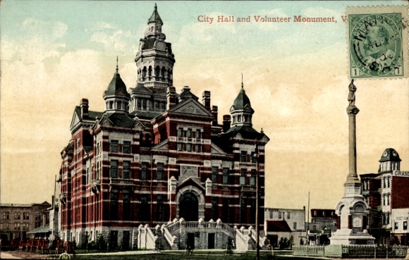 Ak Winnipeg Manitoba Kanada, Rathaus und Ehrenamtsdenkmal