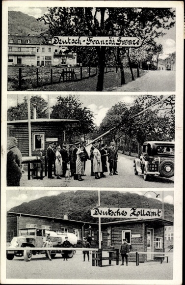 Ak Deutsch-französische Grenze, Deutsches Zollamt
