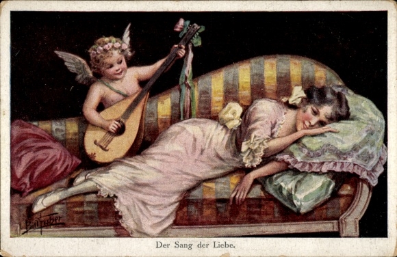 Künstler Ak Fisher B., Der Sang der Liebe