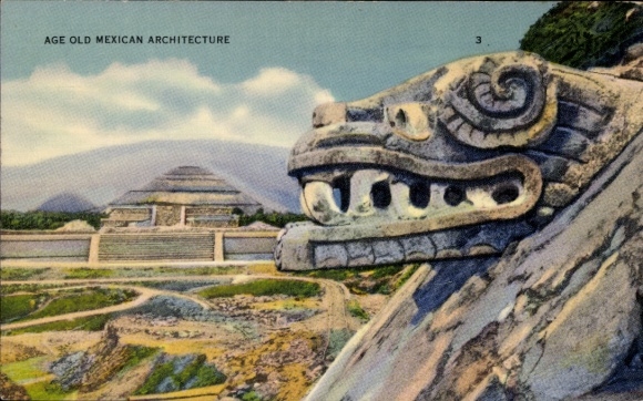 Ak Mexiko, uralte mexikanische Architektur