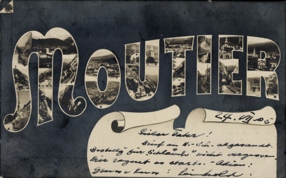 Buchstaben Ak Moutier Jura bernois Kanton Bern, Teilansichten