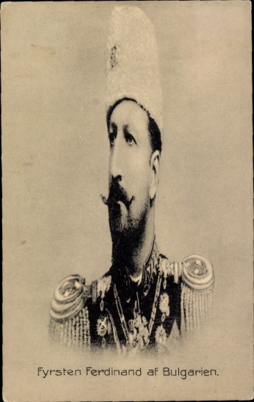Ak Fürst Ferdinand von Bulgarien, verzerrtes Portrait
