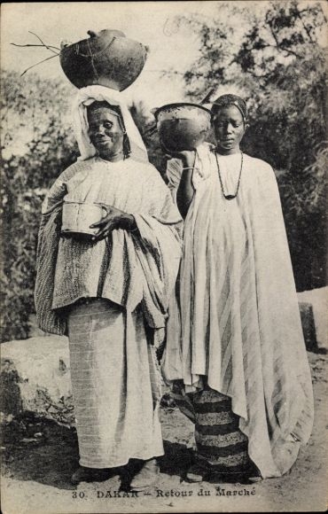Ak Dakar Senegal, Retour du Marché, Rückkehr vom Markt