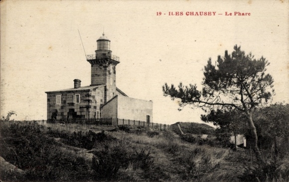 CPA Îles Chausey Manche, Phare