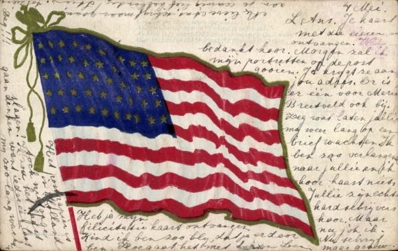 Ak US Amerikanische Fahne