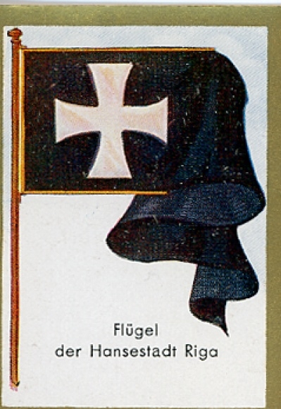 Sammelbild Historische Fahnen Bild 44, Flügel der Hansestadt Riga