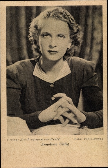 Ak Schauspielerin Anneliese Uhlig, Portrait