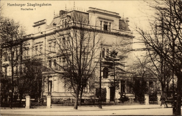 Ak Hamburg Harvesthude, Säuglingsheim, Hochallee 1