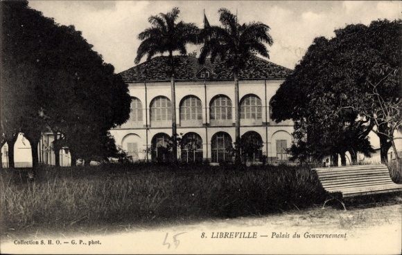 Ak Libreville Gabun, Palais du Gouvernement,  Sammlung 8. H. O.-G. P., Fotografie