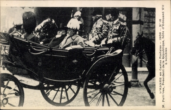 CPA M. Fallieres, President de la Republique, Edouard VII., Londres
